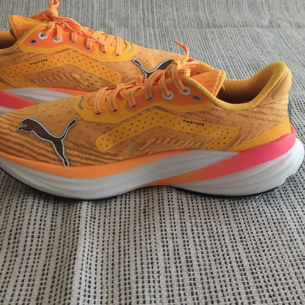 Puma Nitro Orange Black Athletic Shoes with Breathable Mesh - Picture 7 of 9